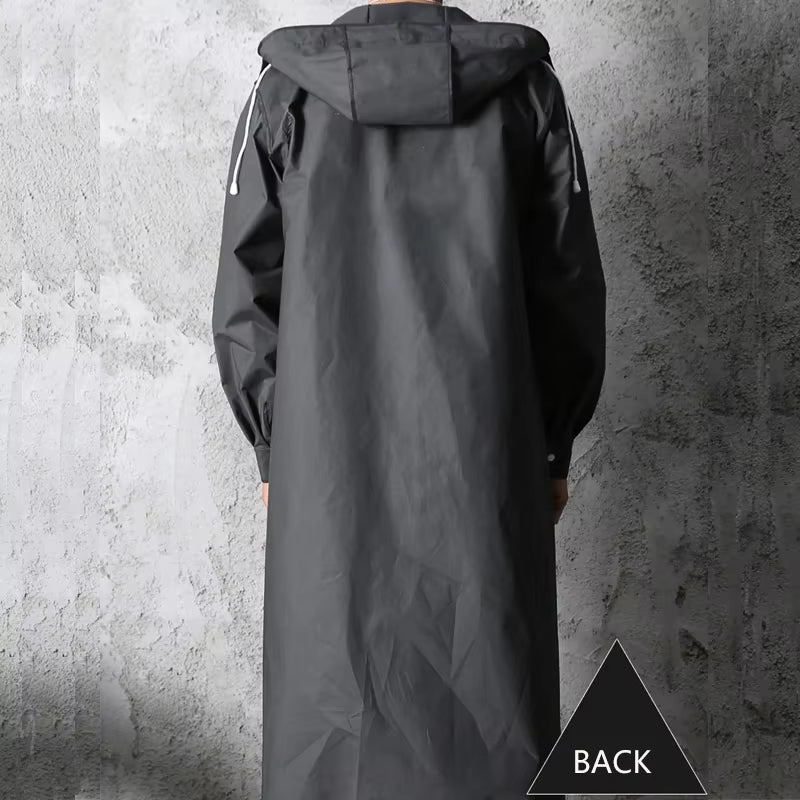 Impermeable largo fashion con capucha