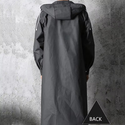 Impermeable largo fashion con capucha