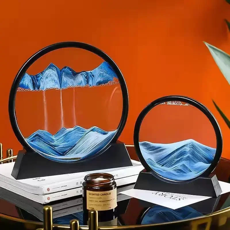 Arte de Arena en Movimiento 3D - Adorno Creativo Nórdico