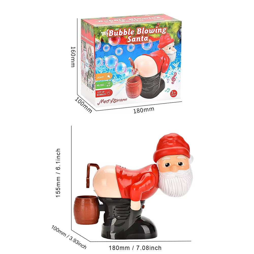 Máquina De Burbujas De Glúteos De Navidad Con Música Y Luz, Juguete Eléctrico De Papá Noel, Regalo De Navidad Novedoso Para Niños Y Niñas