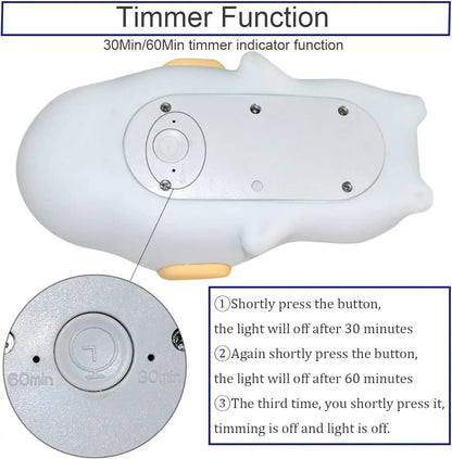 Lámpara LED De Silicona Con Sensor Táctil Para Niños, Luz Nocturna Con Forma De Cachorro, Perro, Mesita De Noche, Decoración De Dormitorio, Regalos De Cumpleaños